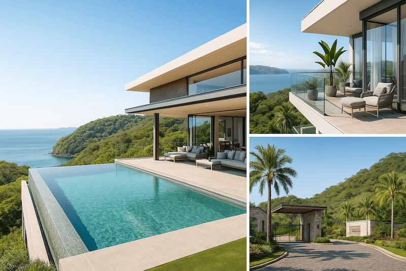 Collage of Costa Rica homes - illustration