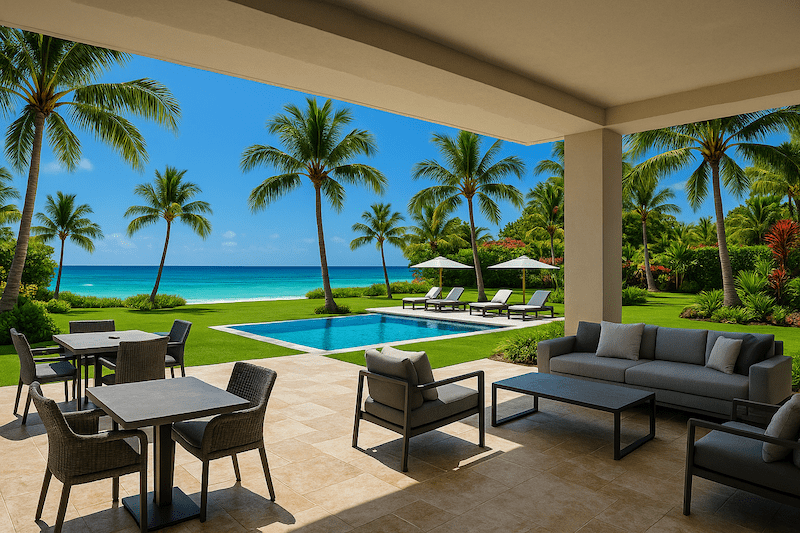 Luxury home on concession land