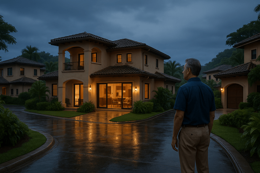 Man contemplating buying a condo to obtain the inversionista visa in Costa Rica