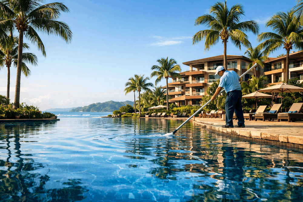 Pool cleaning services covered by HOA fees
